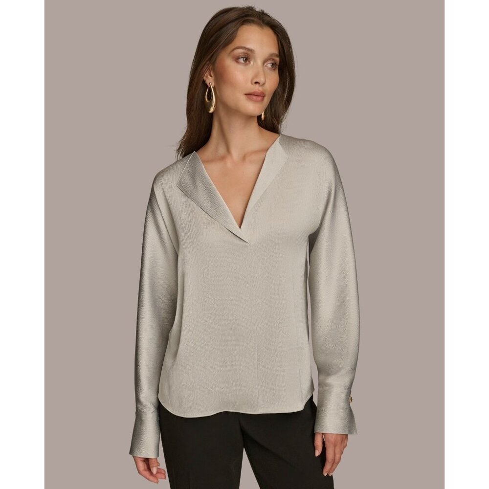Donna Karan Gray Blouse